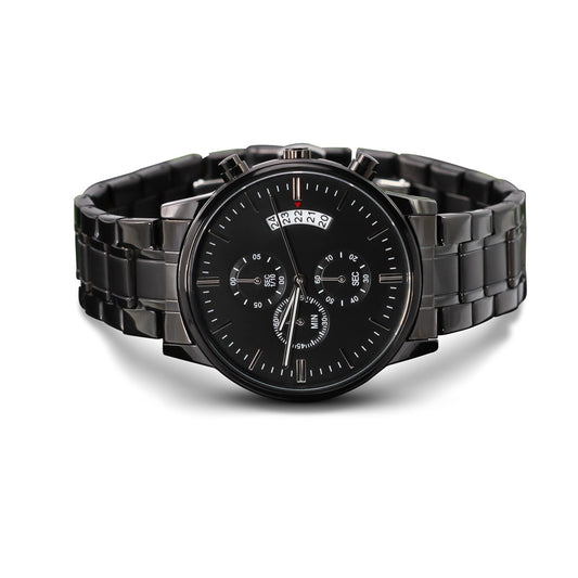 Personalized Engraved Black Watch