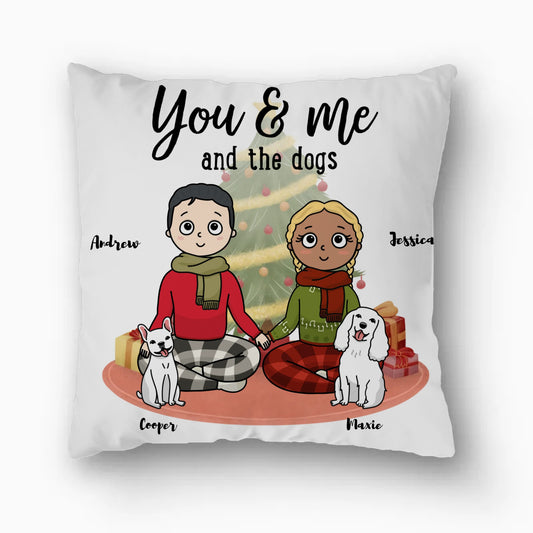 Christmas Dogs | Large Pillow