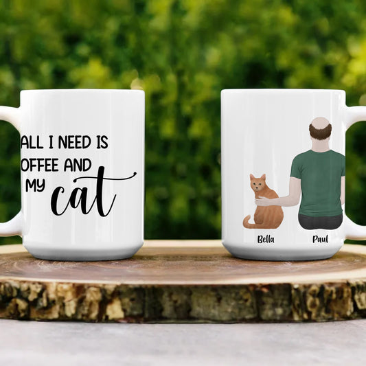 Coffee & Cat |  Ceramic Mug for Man
